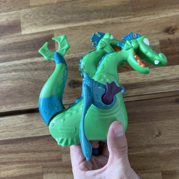 Fisher Price Great Adventures 2 Headed Sea Monster Serpent Dragon 1996 Toy - Picture 5 of 8